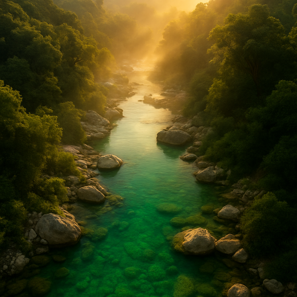 Río de montaña en España